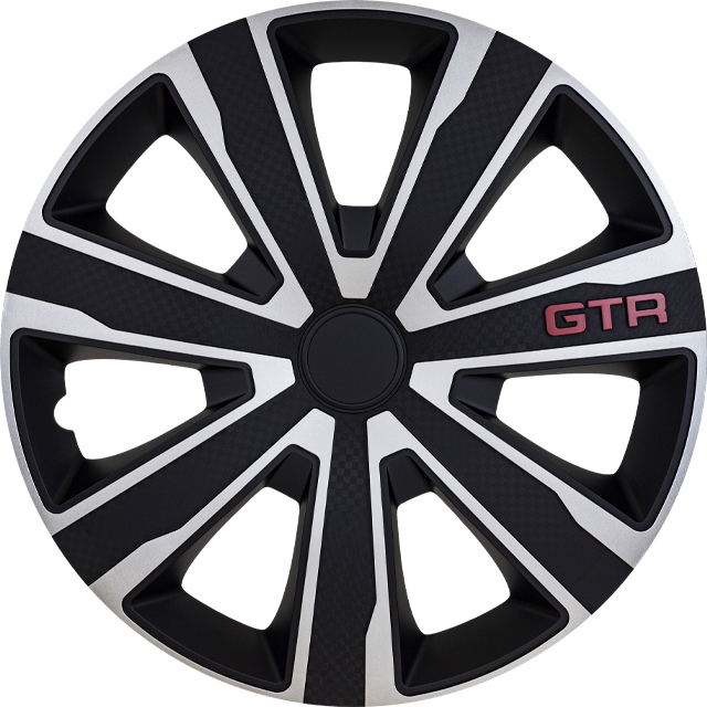 Pack 4 enjoliveurs 16 pouces – Polaire Premium GTR Carbon Silver & Black