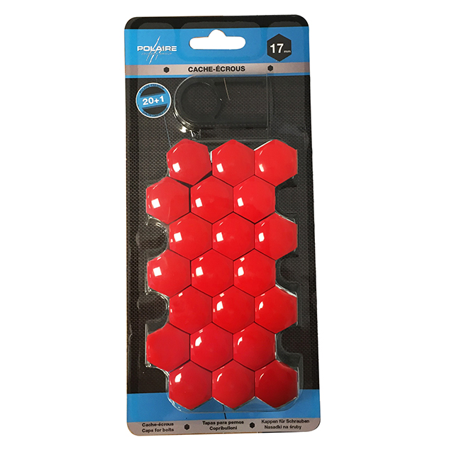 Cache écrous 17 mm rouge